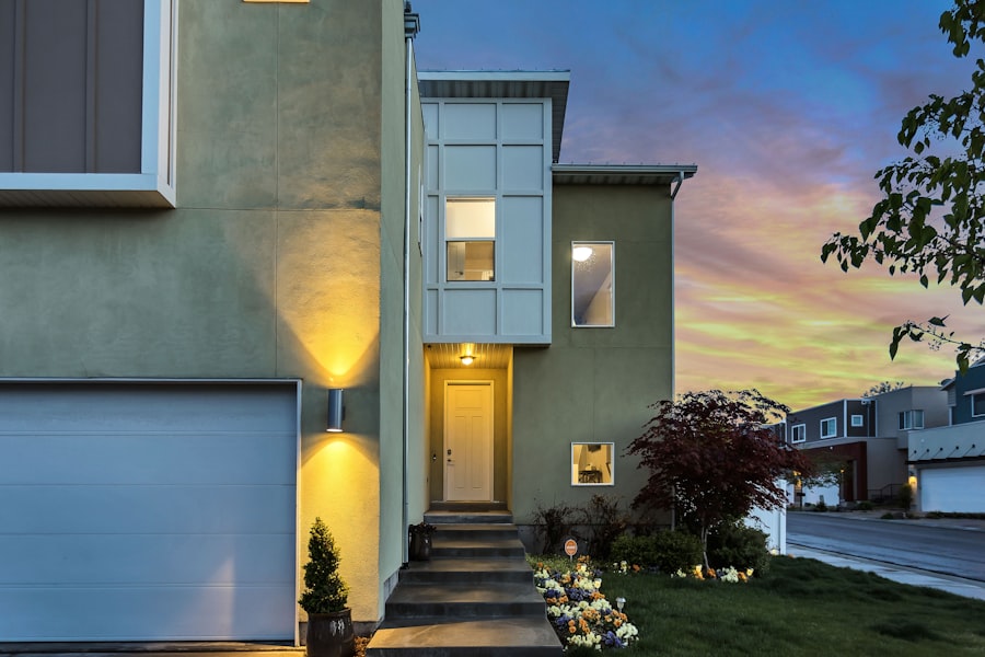 Luxury residence exterior under a clear evening sky, Winter Garden